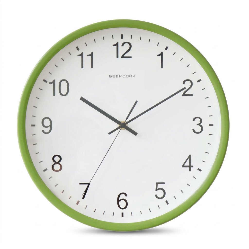 Orange Numbers Wall Clock – product view 5