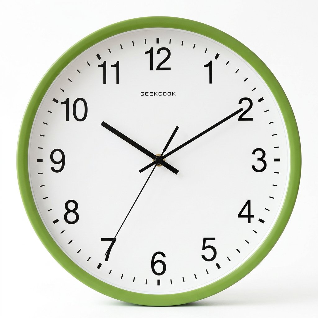 Orange Numbers Wall Clock – product view 6