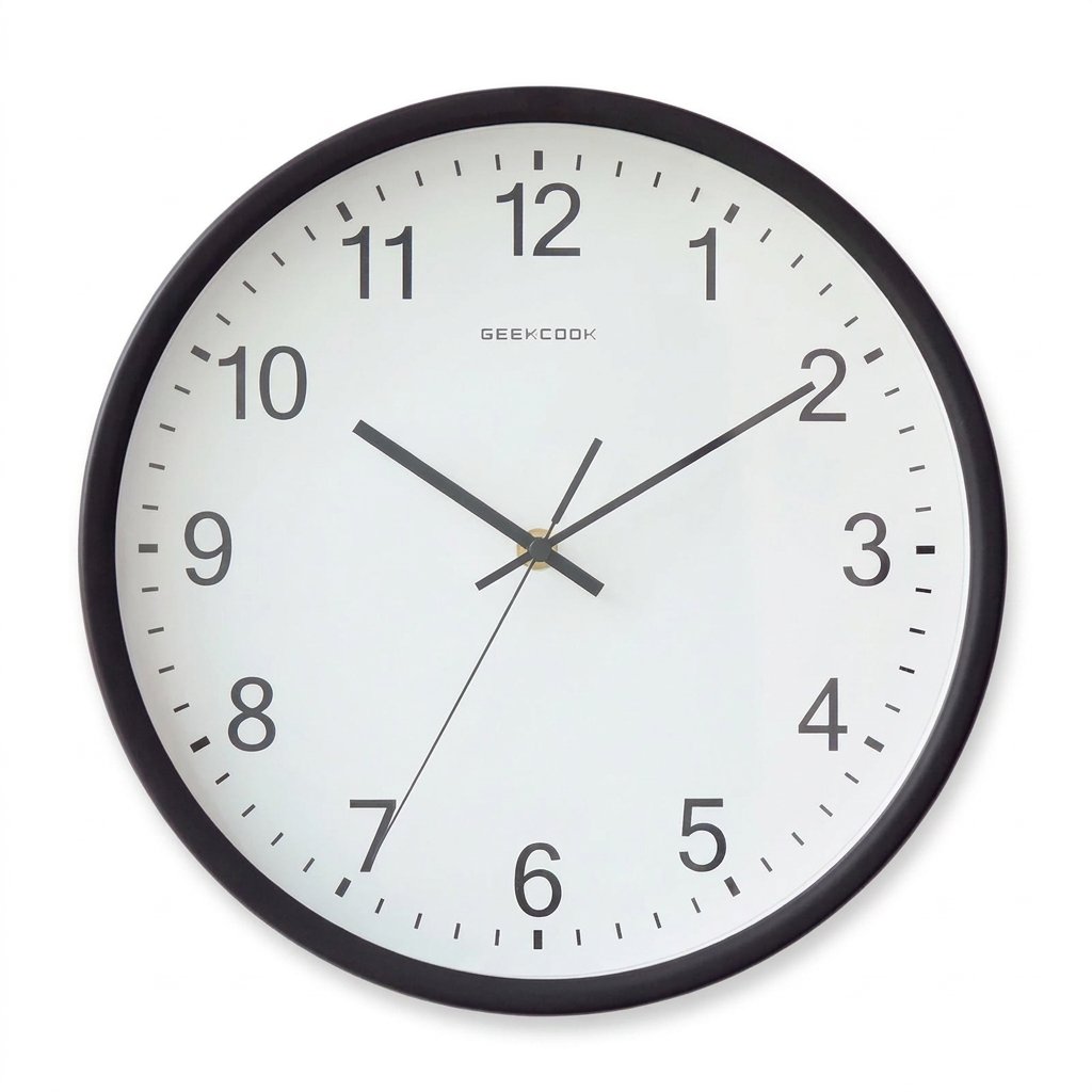 Orange Numbers Wall Clock – product view 7