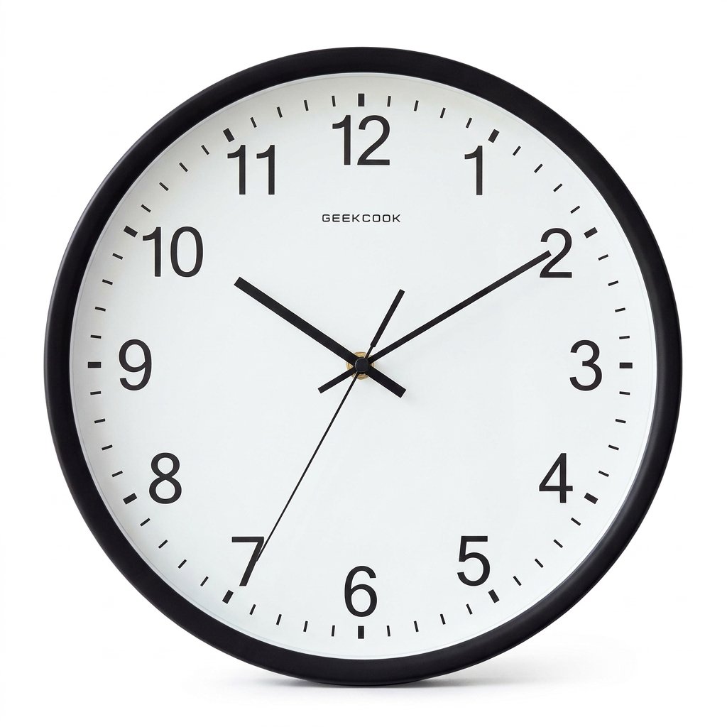 Orange Numbers Wall Clock – product view 8