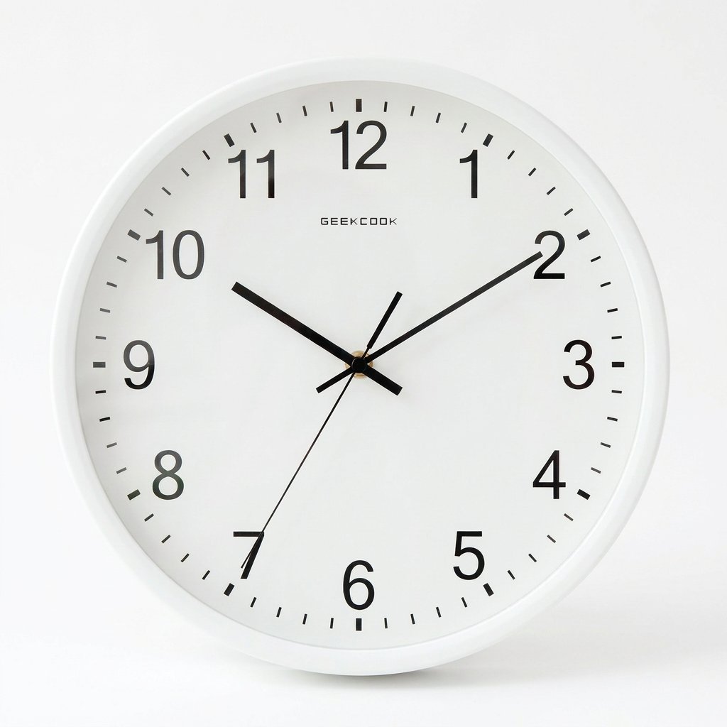 Orange Numbers Wall Clock – product view 9