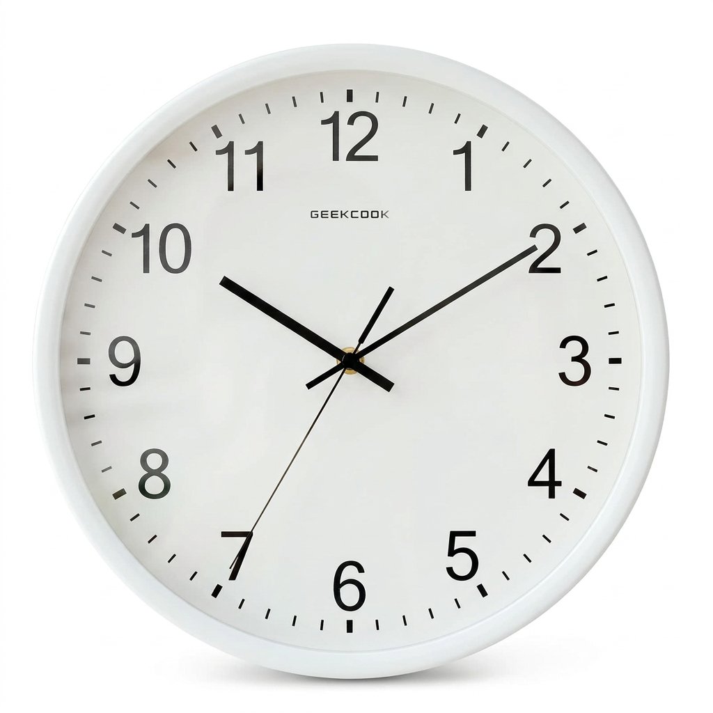 Orange Numbers Wall Clock – product view 10