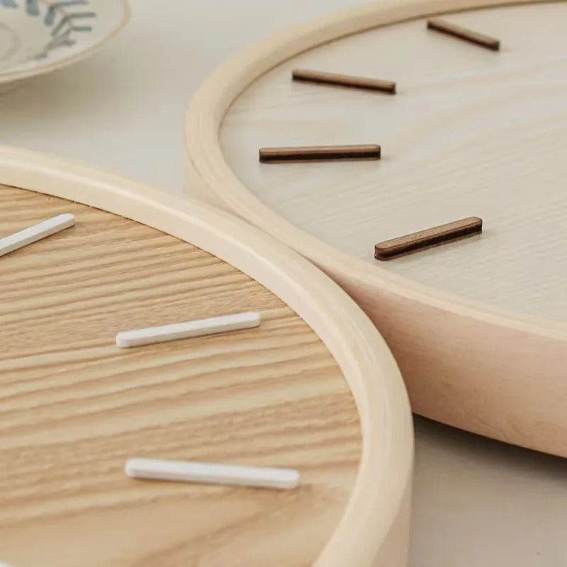 Organic Minimalist Wood Wall Clock – product image