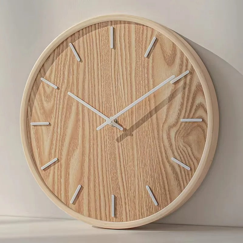 Organic Minimalist Wood Wall Clock – product view 3