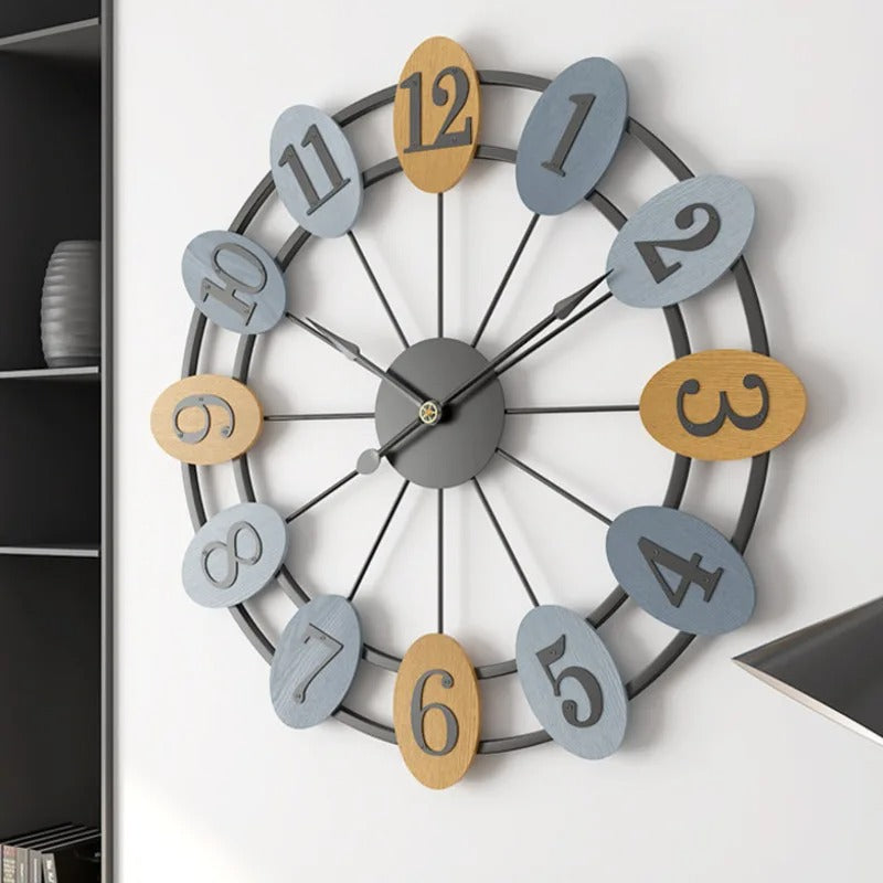 Oval Numbers Wall Clock – product view 2