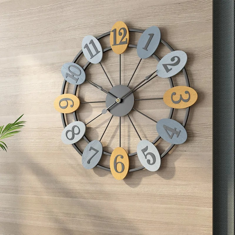 Oval Numbers Wall Clock – product view 3