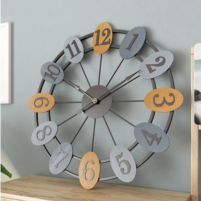 Oval Numbers Wall Clock – product view 4