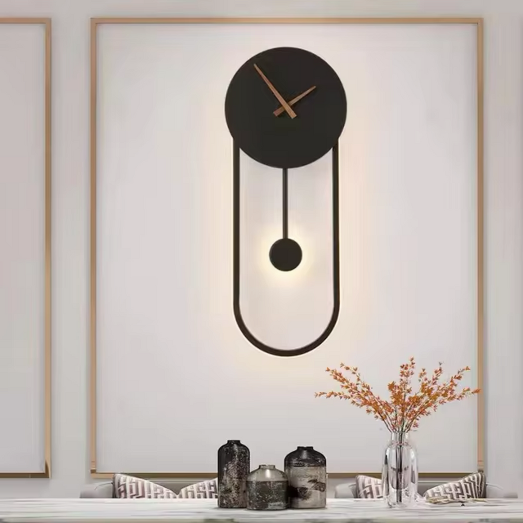 Oval Pendulum Wall Clock – product view 2