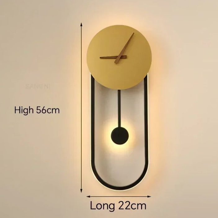 Oval Pendulum Wall Clock – product view 7