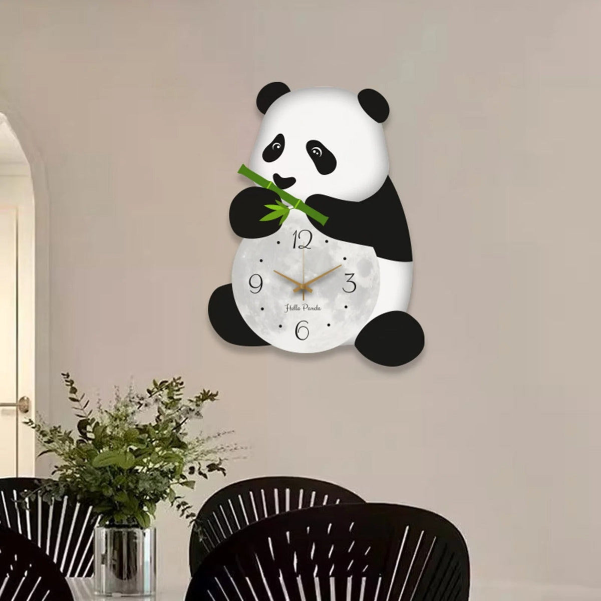 Panda Bamboo Wall Clock – product image