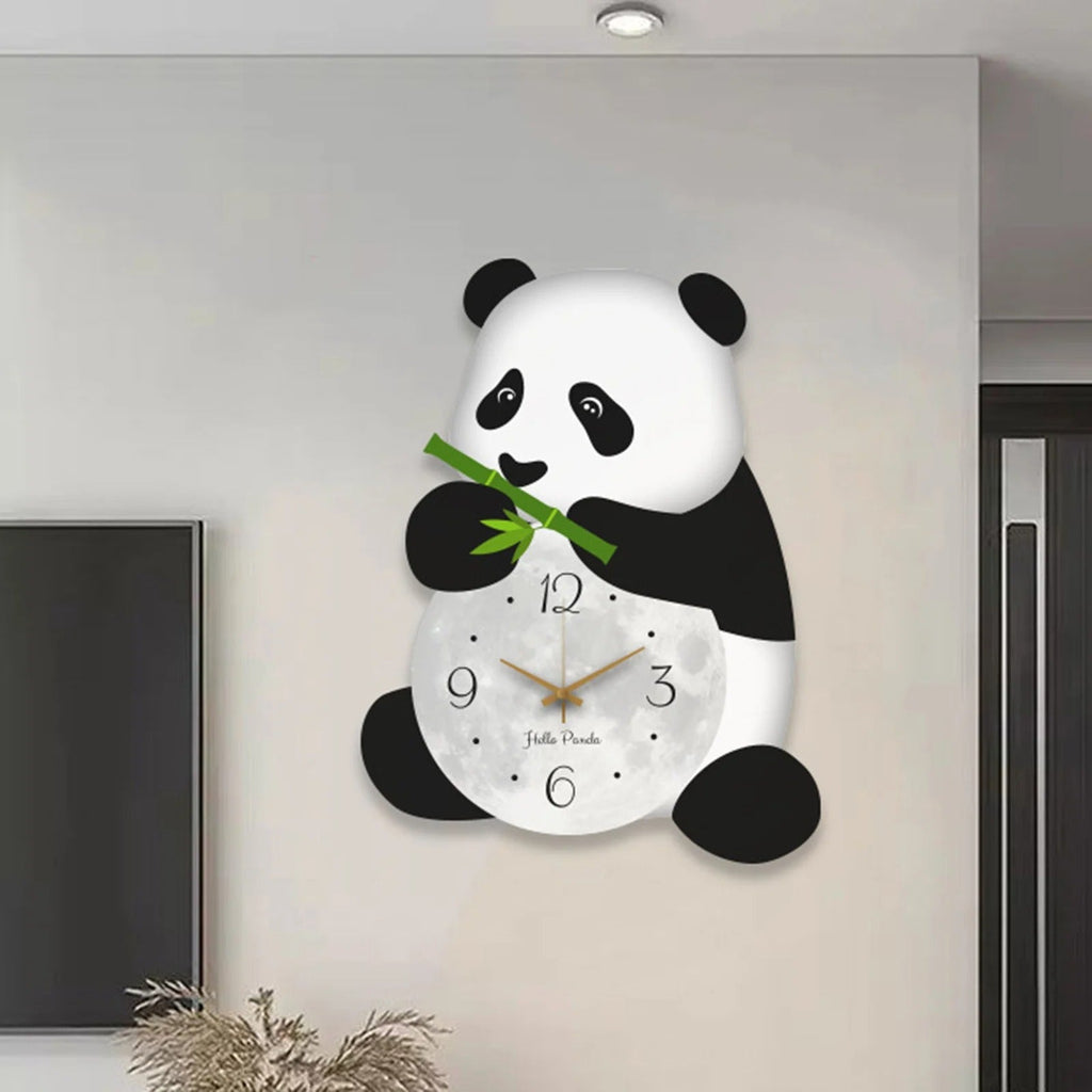 Panda Bamboo Wall Clock – product view 2