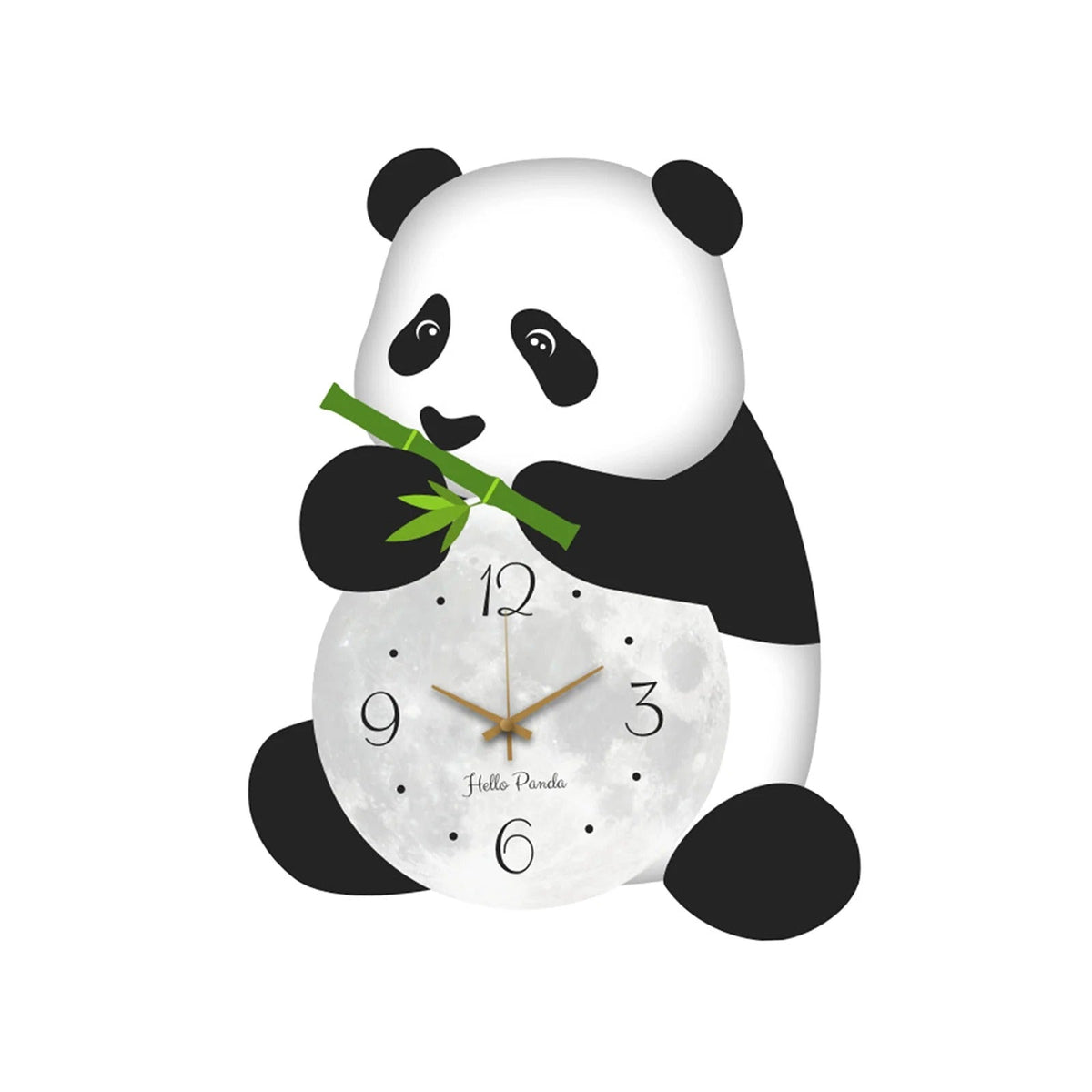 Panda Bamboo Wall Clock – product view 5