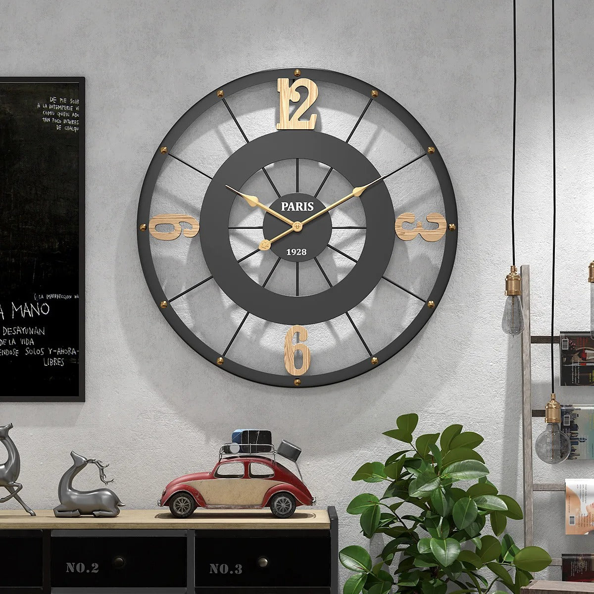 Paris Industrial Wall Clock – product image
