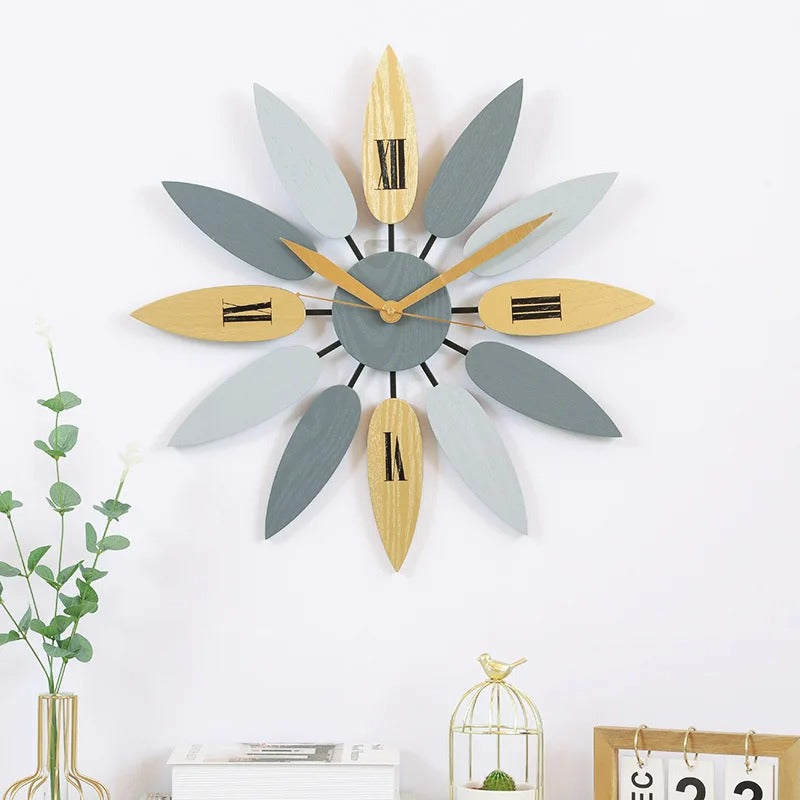 Petal Wood Wall Clock – product image