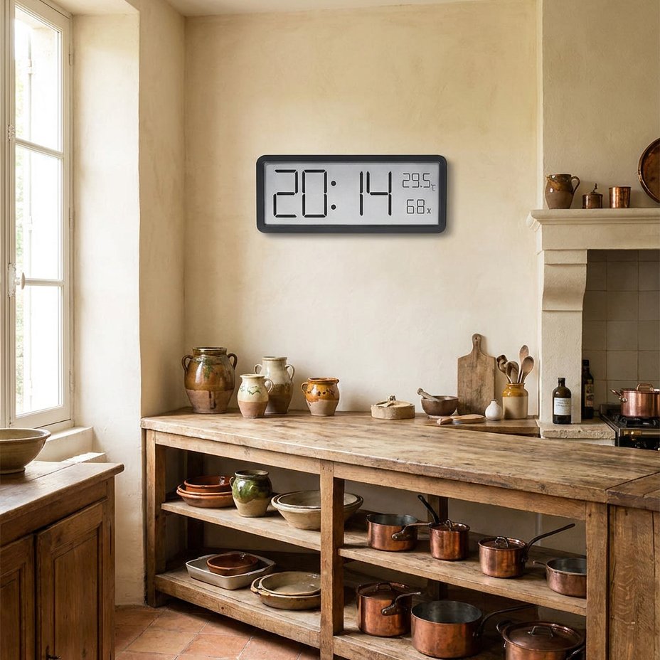 Rectangular Digital Wall Clock – product view 2