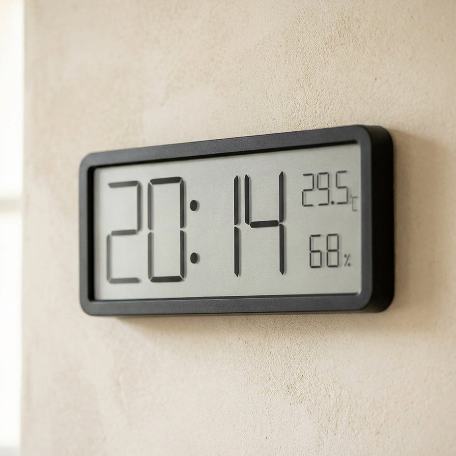 Rectangular Digital Wall Clock – product view 3