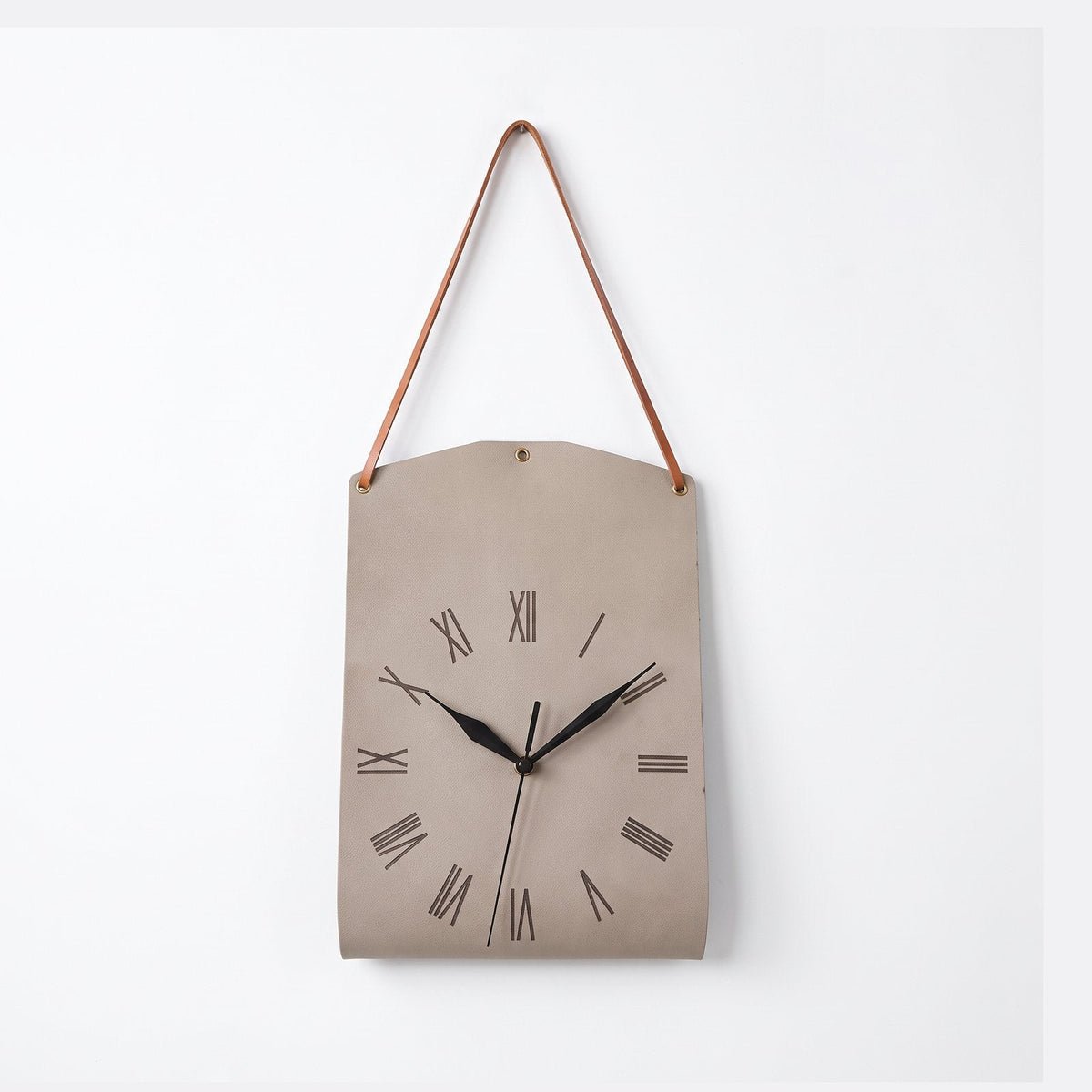 Red Leather Wall Clock – product view 5