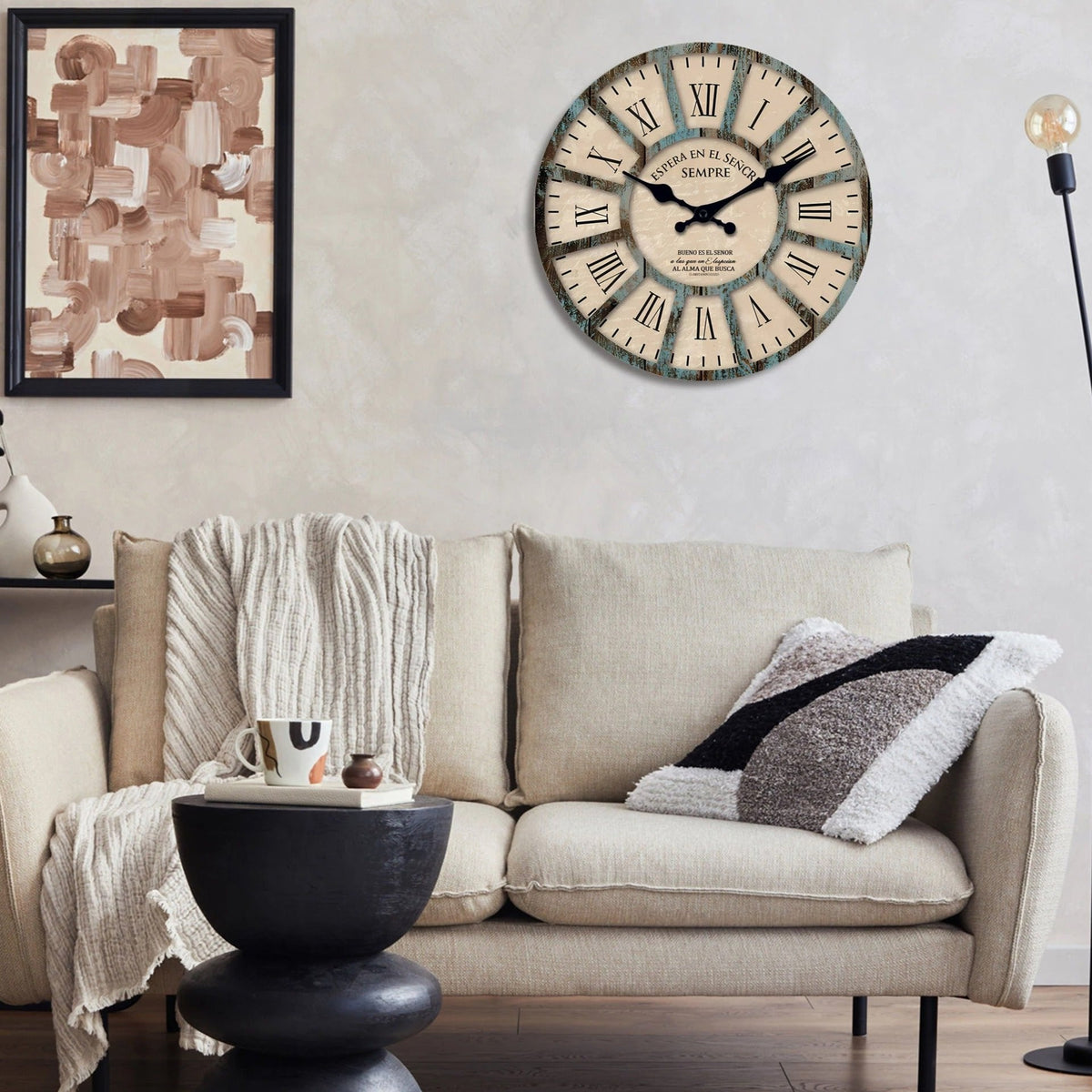 Retro Numbers Wall Clock – product view 2