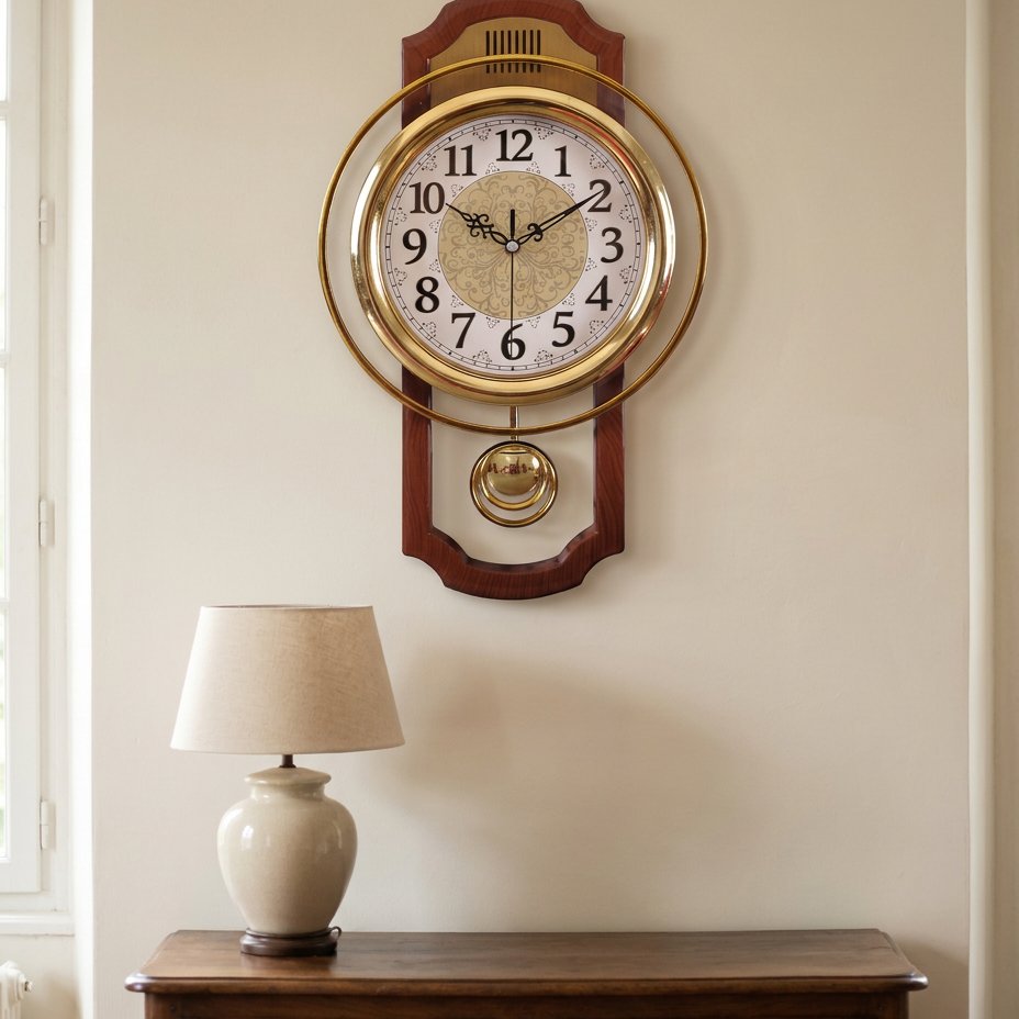 Retro Pendulum Wall Clock – product image