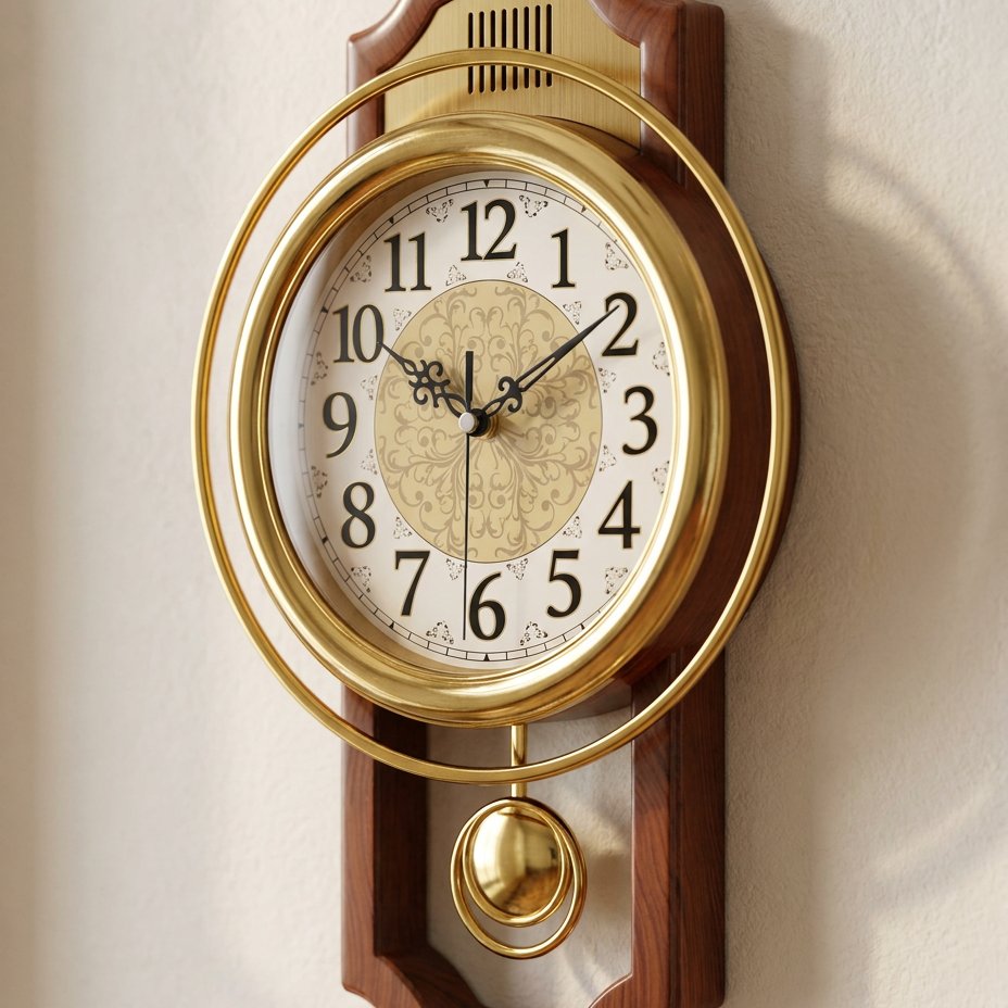 Retro Pendulum Wall Clock – product view 3