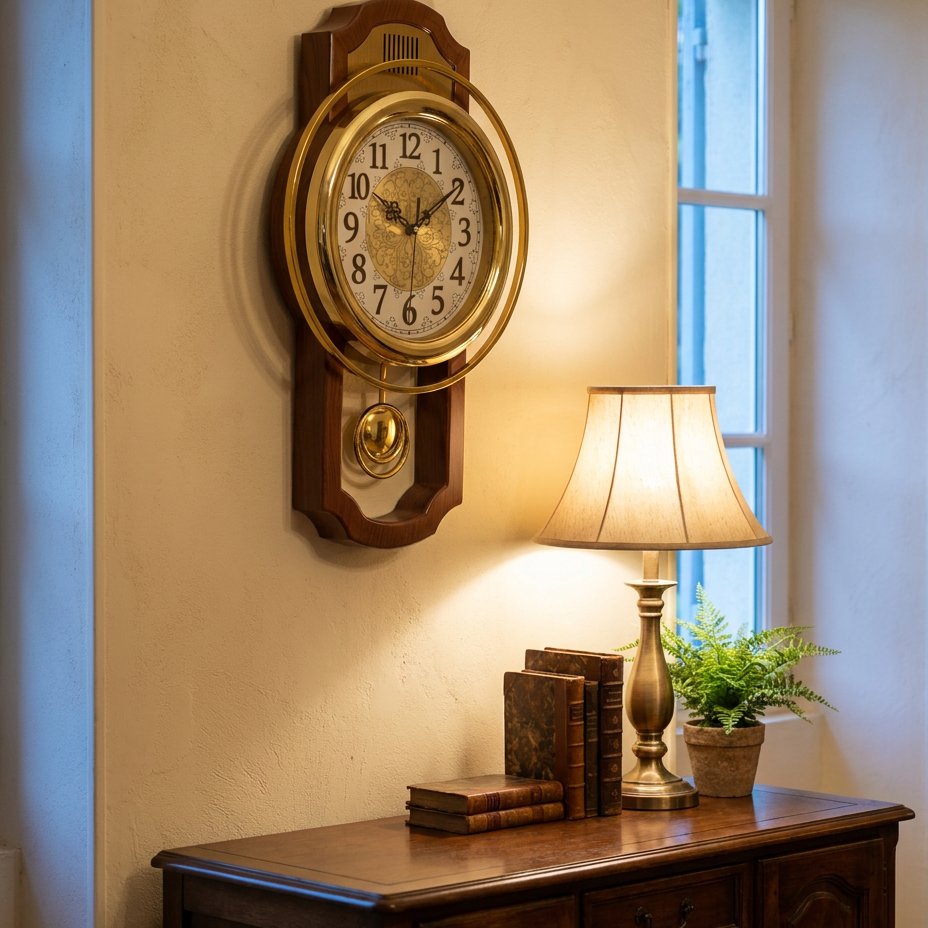 Retro Pendulum Wall Clock – product view 4