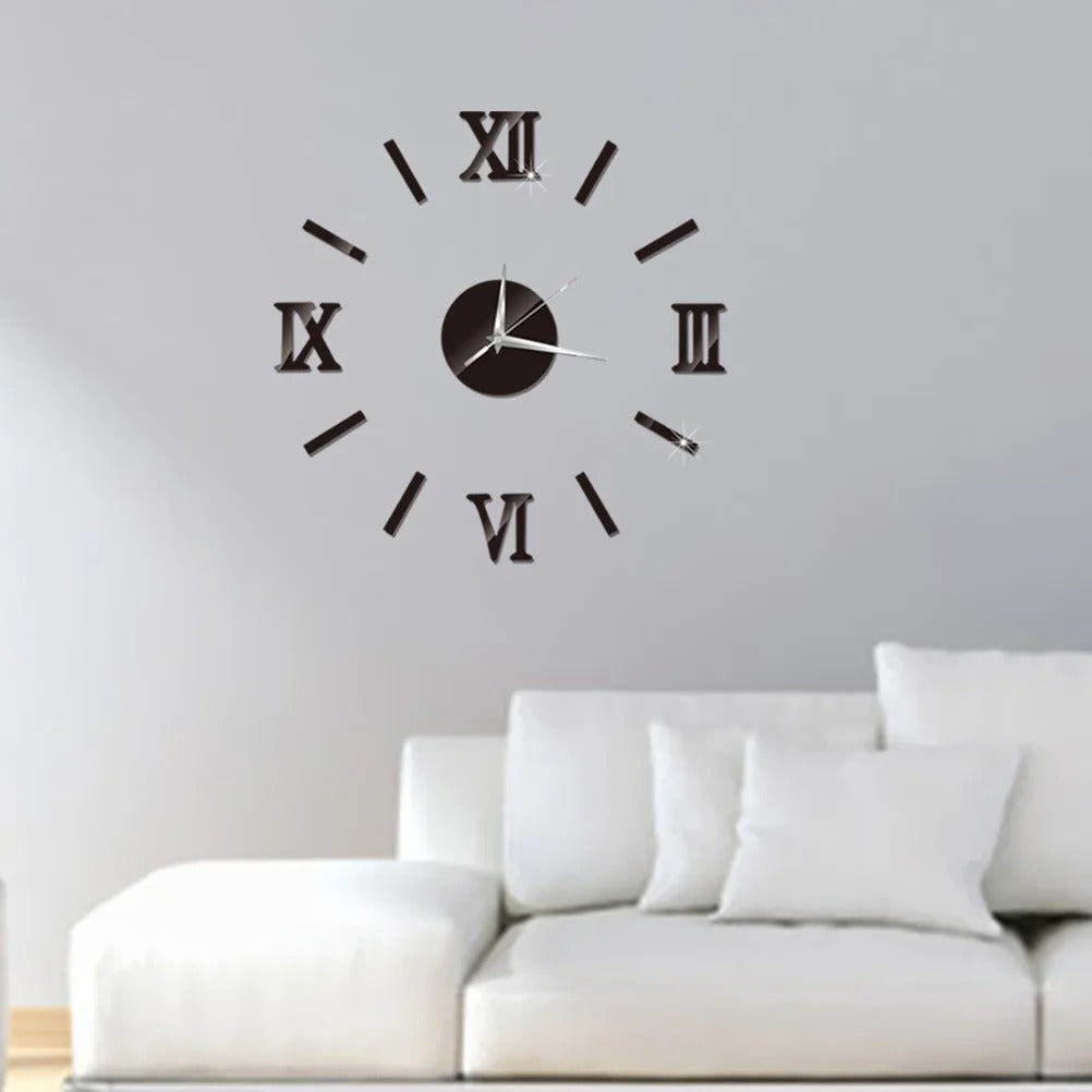 Roman Numerals Wall Clock Living Room – product view 2