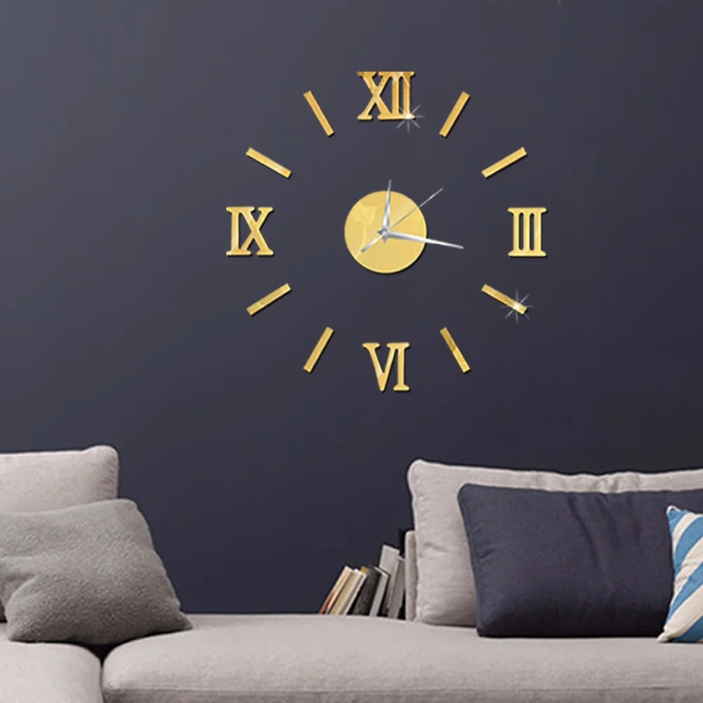 Roman Numerals Wall Clock Living Room – product view 3