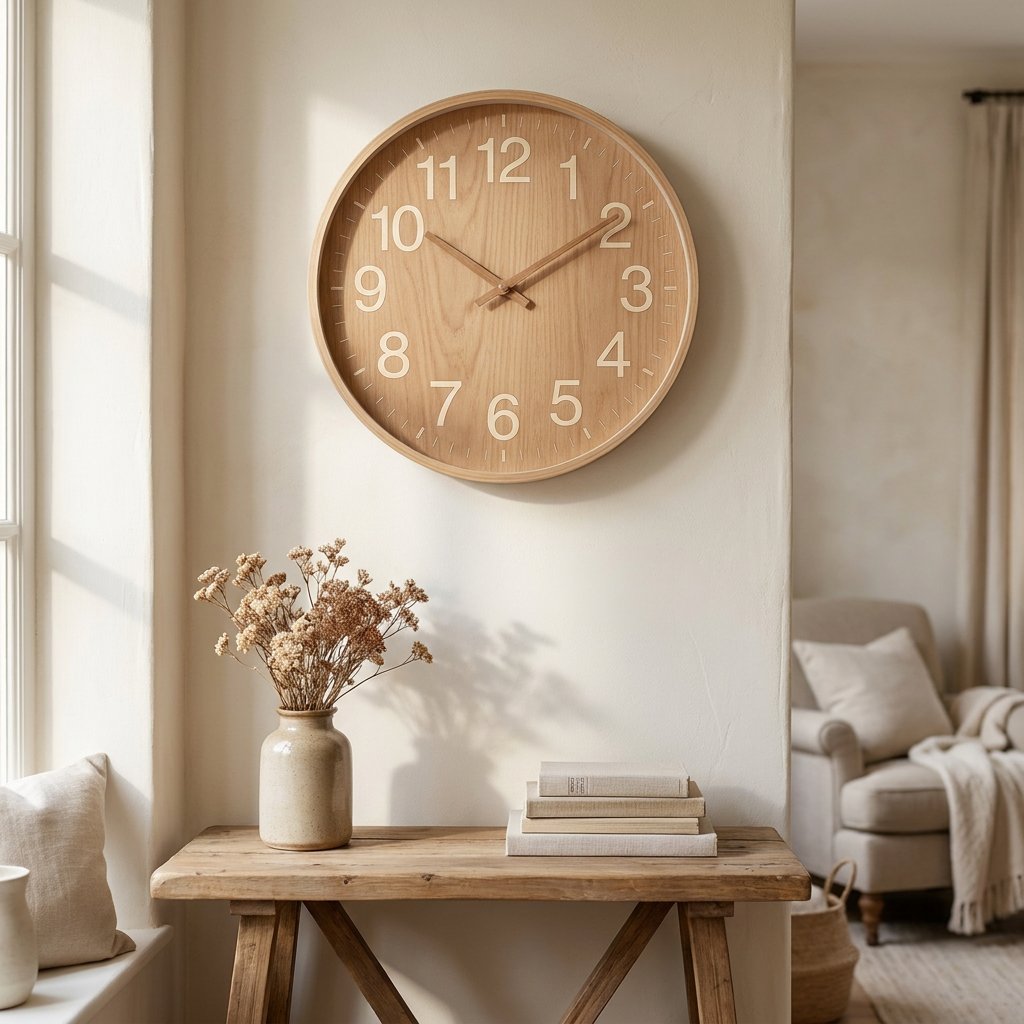 Scandinavian Wooden Wall Clock – product image