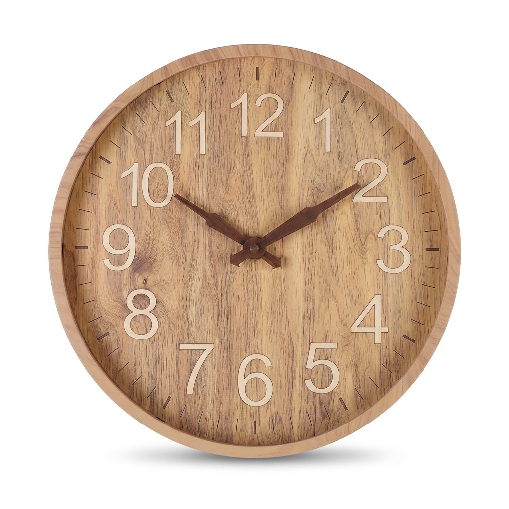 Scandinavian Wooden Wall Clock – product view 5