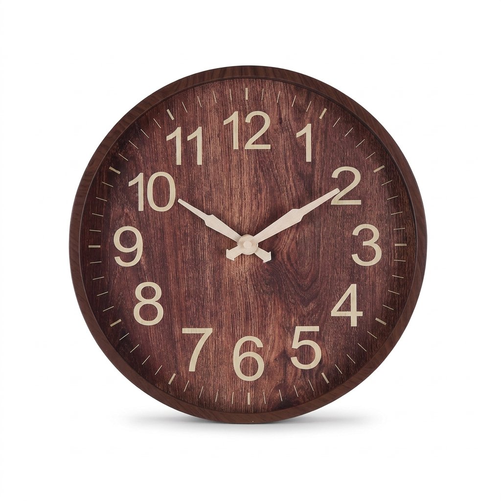 Scandinavian Wooden Wall Clock – product view 6