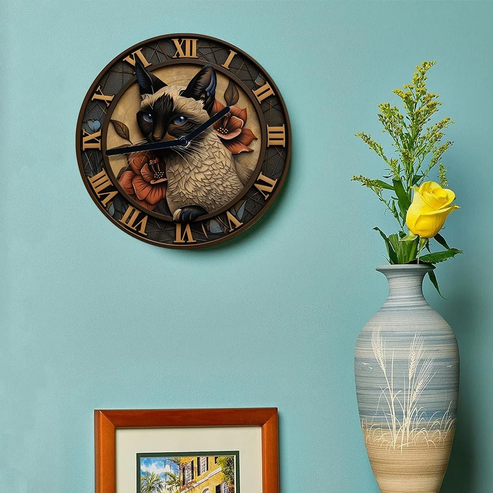 Siamese Cat Wall Clock – product image