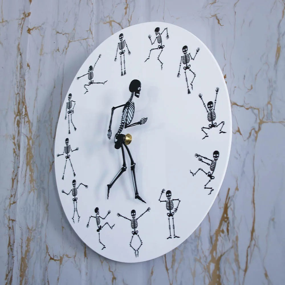 Skeleton Humor Wall Clock – product view 2