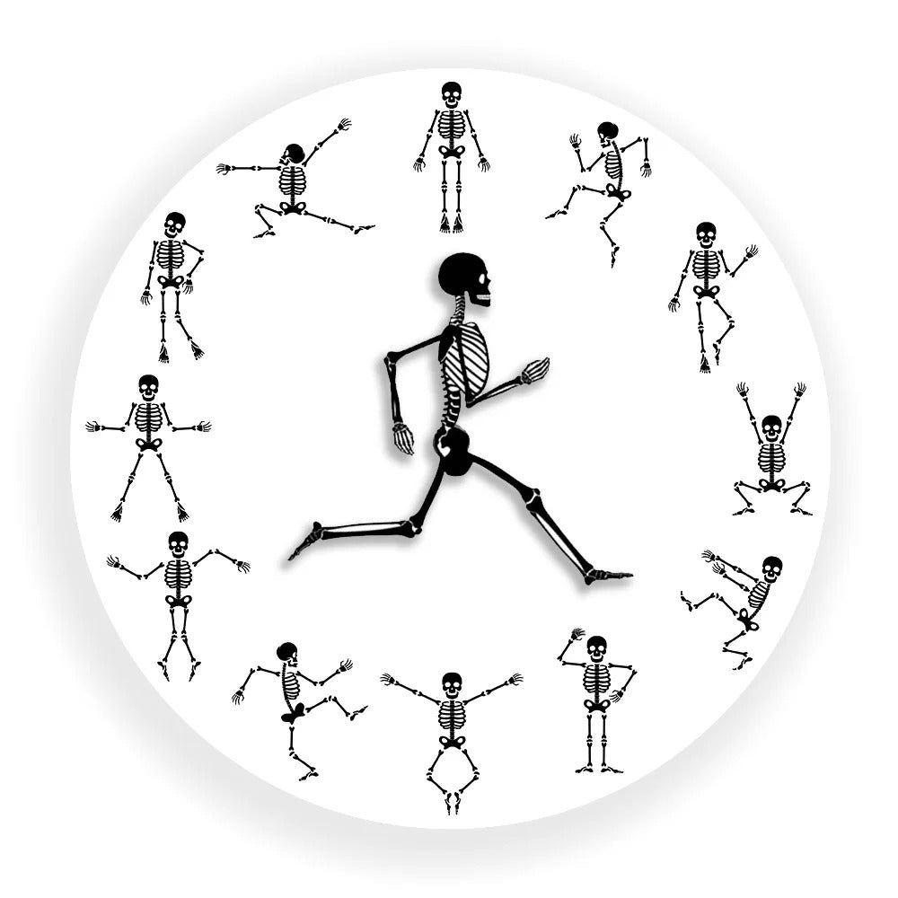 Skeleton Humor Wall Clock – product view 3
