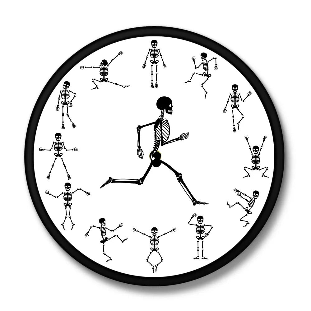 Skeleton Humor Wall Clock – product view 4
