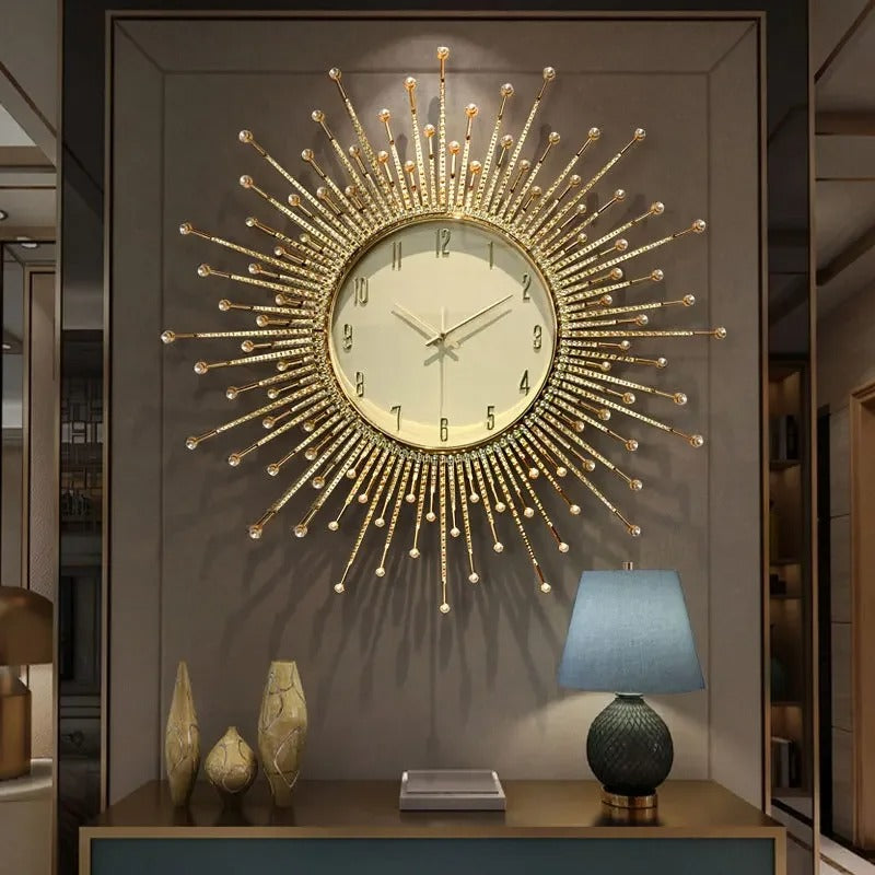 Solar Design Golden Metal Wall Clock – product image