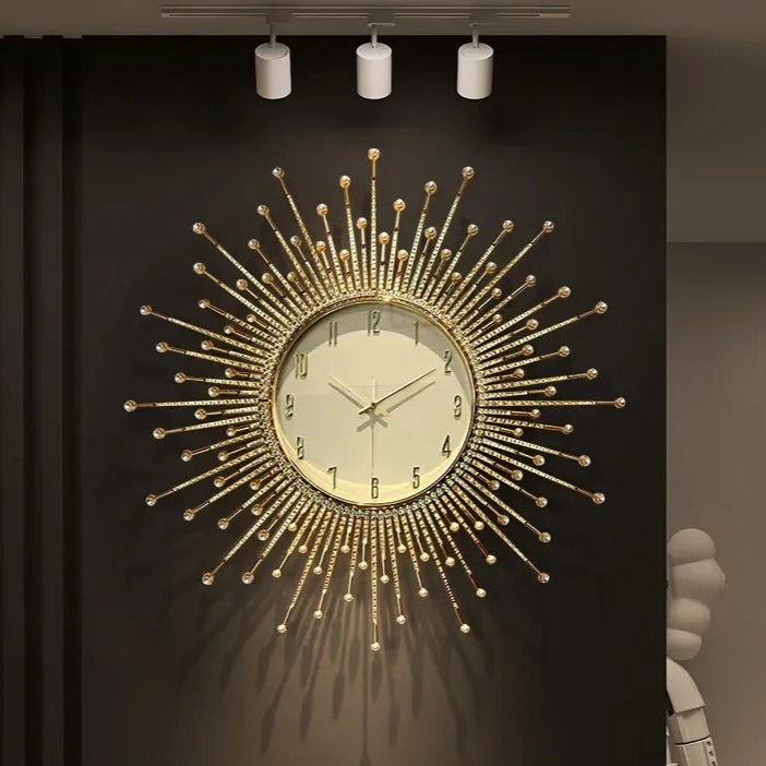 Solar Design Golden Metal Wall Clock – product view 4