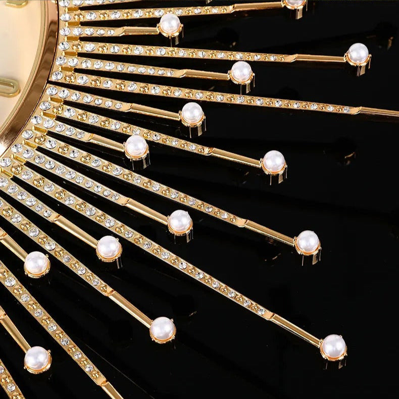 Solar Design Golden Metal Wall Clock – product view 6