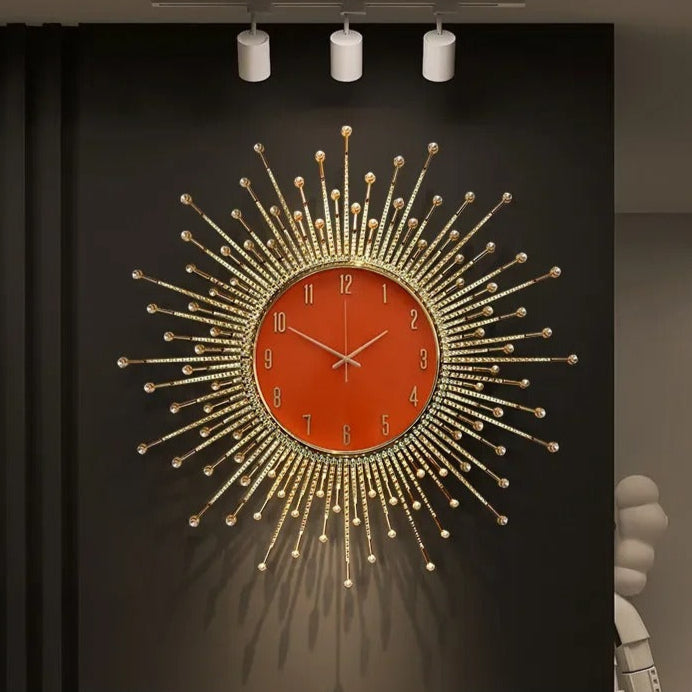 Solar Design Golden Metal Wall Clock – product view 8