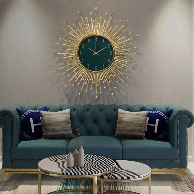 Solar Design Golden Metal Wall Clock – product view 10