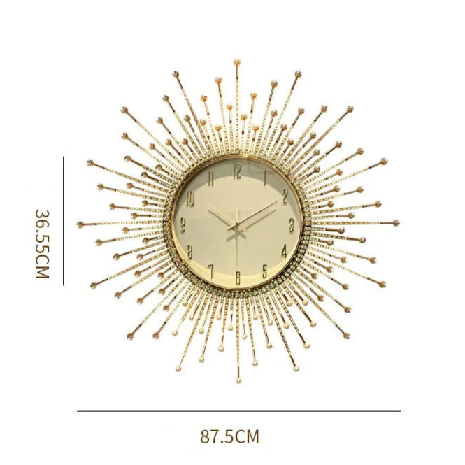Solar Design Golden Metal Wall Clock – product view 15
