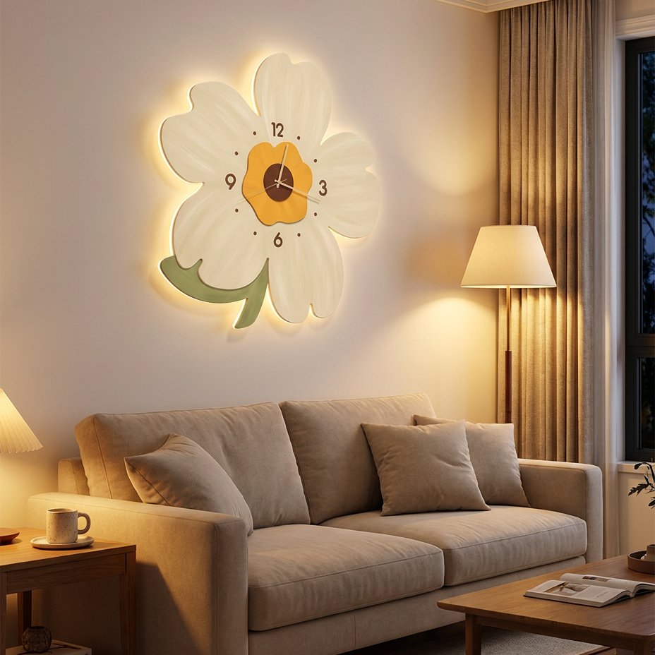 Spring Flower Wall Clock – product view 2