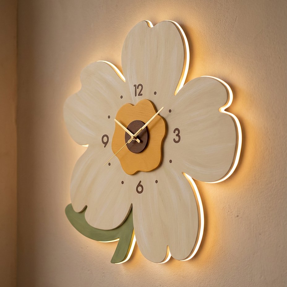 Spring Flower Wall Clock – product view 3