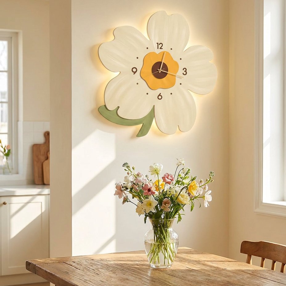Spring Flower Wall Clock – product view 4