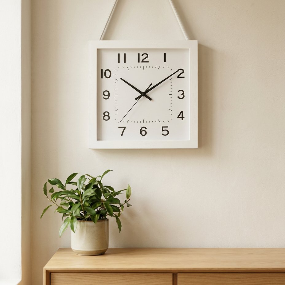 Square Hanging Wall Clock – product image