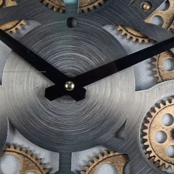 Steampunk Wall Clock Silver – product view 2