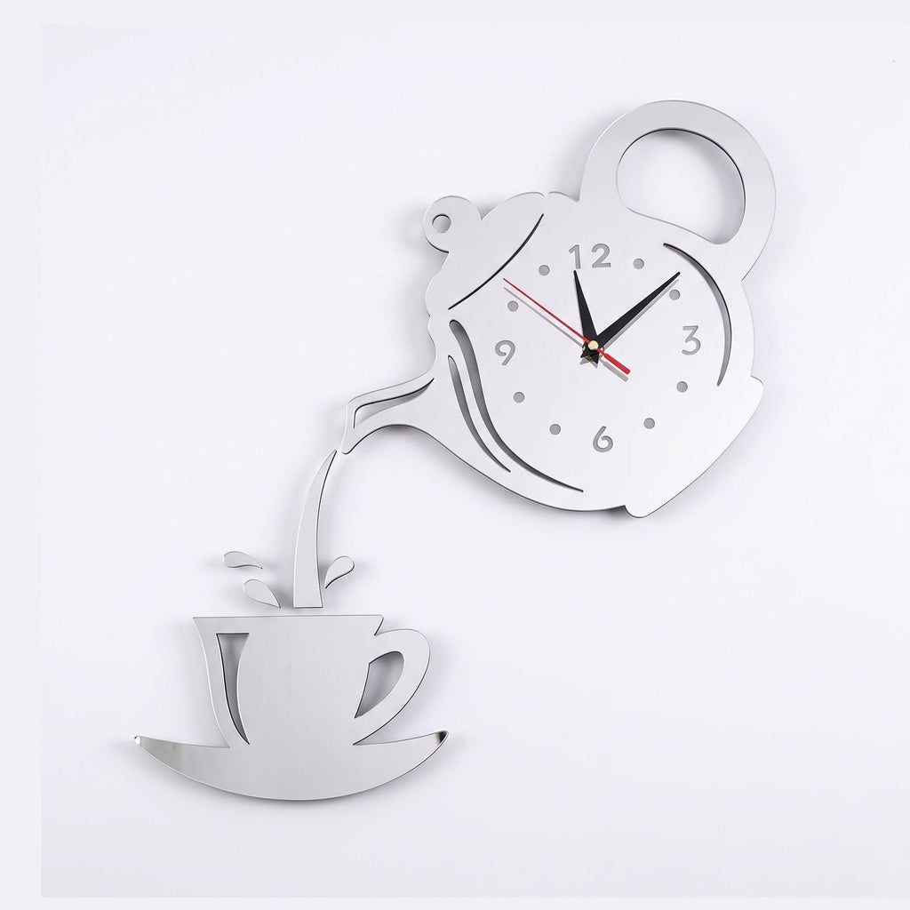 Teapot Vinyl Kitchen Wall Clock – product view 3