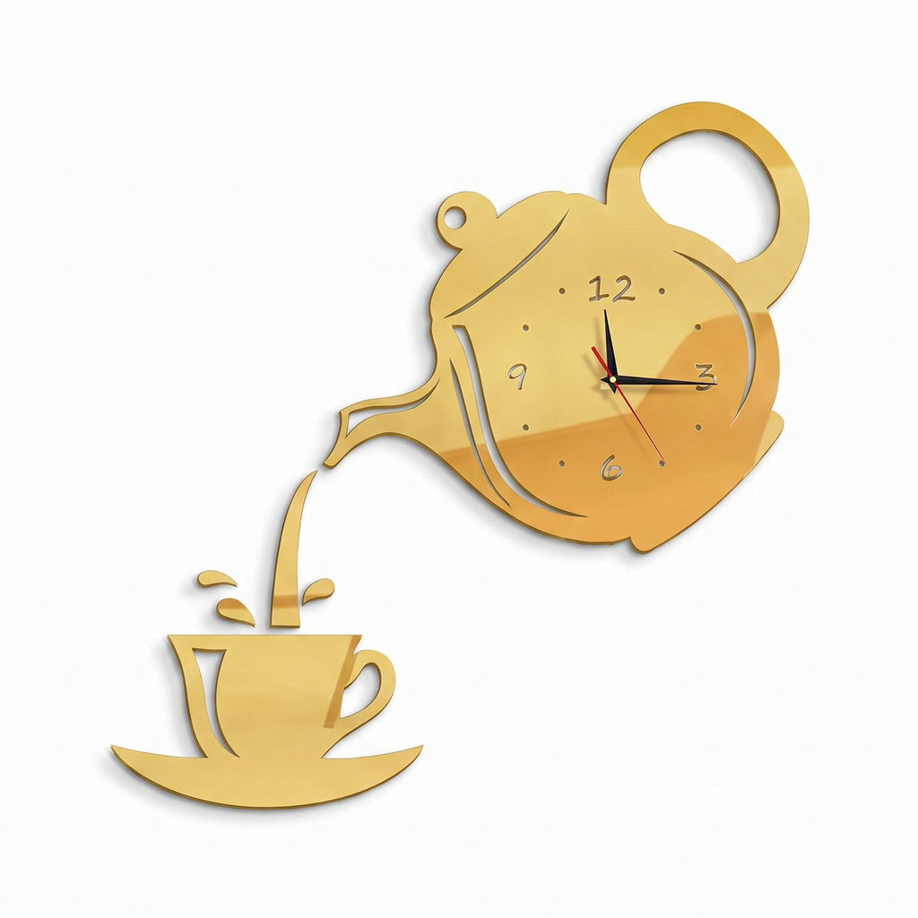 Teapot Vinyl Kitchen Wall Clock – product view 4