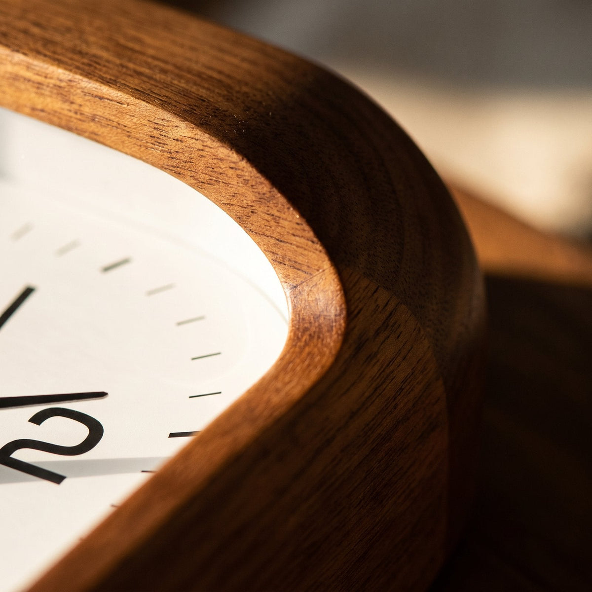 Timeless Square Wooden Wall Clock – product view 4