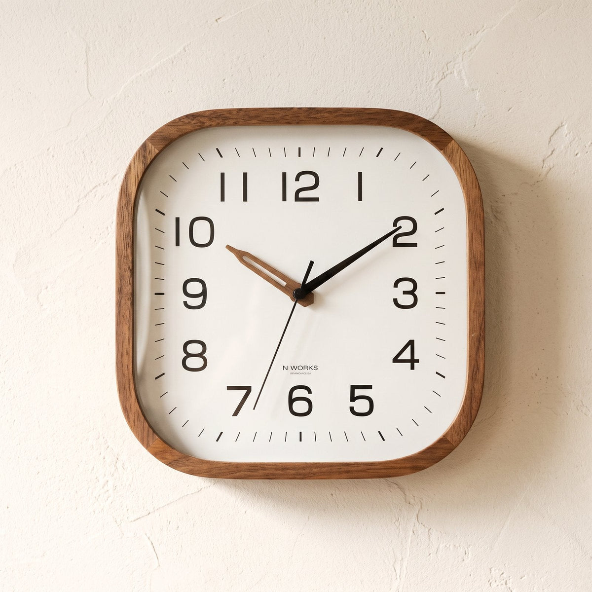 Timeless Square Wooden Wall Clock – product view 5