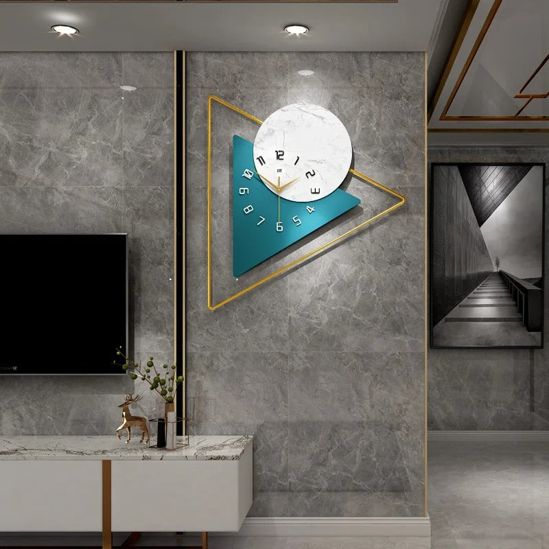Triangle Metal Wall Clock – product image